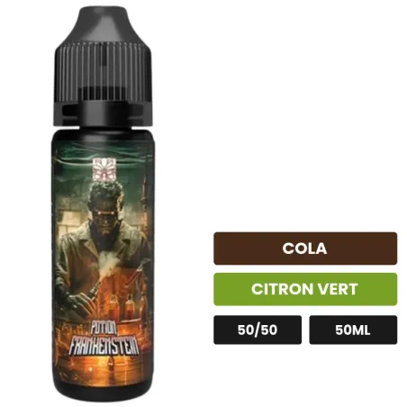 E-liquide Potion Frankenstein de Tribal Force, 50 ml, saveurs cola et citron vert.
