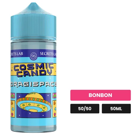 E-liquide Dragispace de Secret's Lab, 50 ml, saveur bonbon.