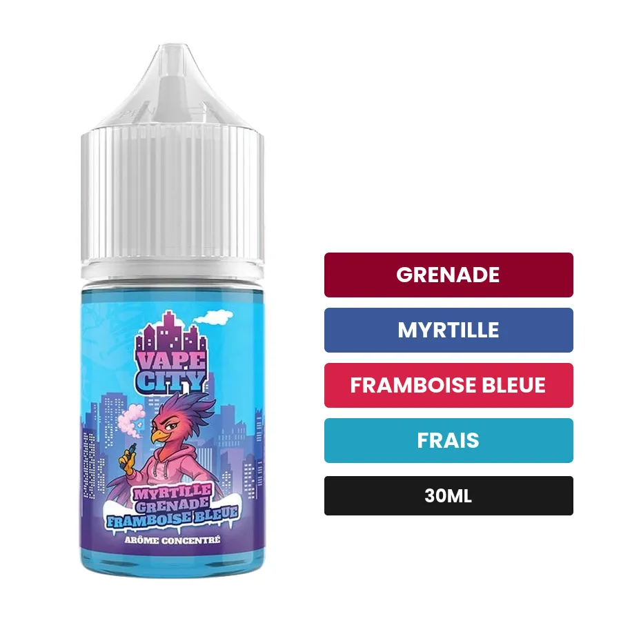 Arome concentre Myrtille grenade framboise bleue, 30 ml, saveurs grenade, myrtille, framboise bleue et 1 autre.