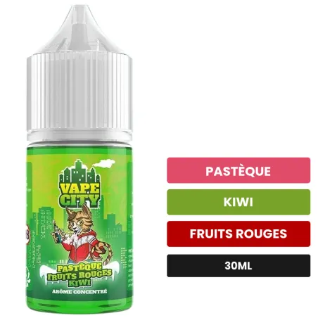 Arome concentre Pastèque fruits rouges kiwi de Vape City, 30 ml, saveurs pastèque, kiwi et fruits rouges.