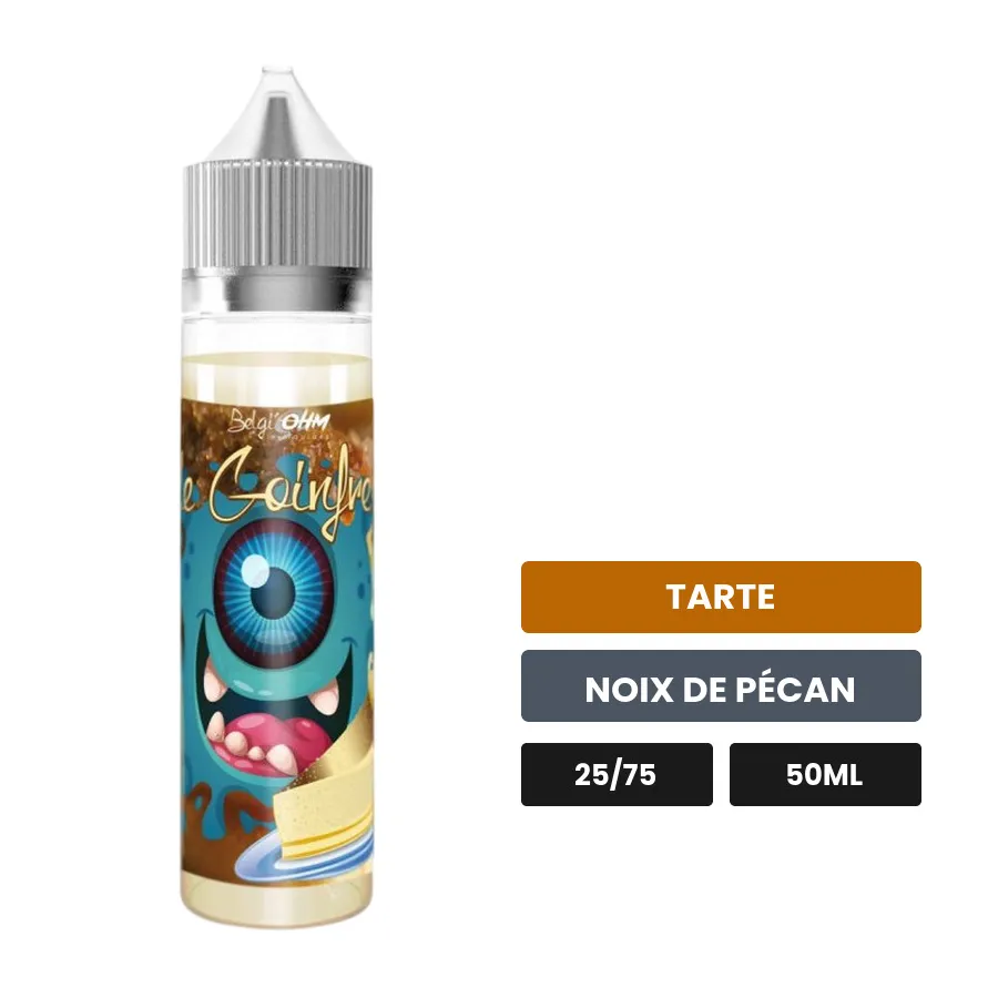 E-liquide Le Goinfre de Belgi'ohm, 50 ml, saveurs tarte et noix de pécan.