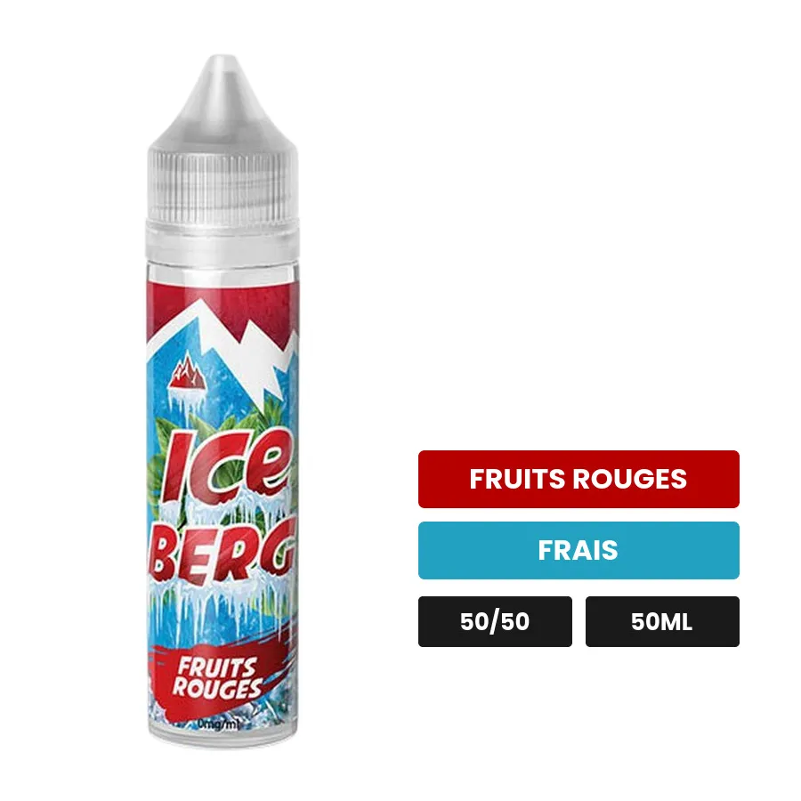 E-liquide Fruits Rouges Iceberg d'O'Jlab, 50 ml, saveurs fruits rouges et frais.