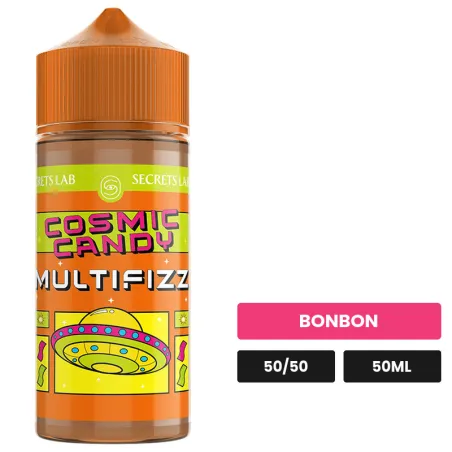 E-liquide Multifizz de Secret's Lab, 50 ml, saveur bonbon.