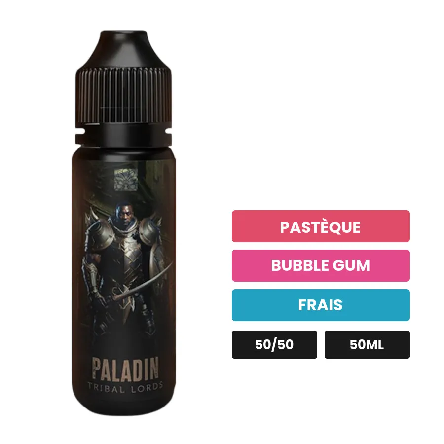 E-liquide Paladin de Tribal Force, 50 ml, saveurs pastèque, bubble gum et frais.