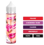 E-liquide Gloss de Swoke, 50 ml, saveurs fraise, chewing-gum, cassis et 1 autre.