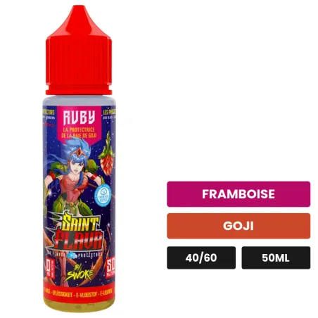 E-liquide Ruby de Swoke, 50 ml, saveurs framboise et goji.