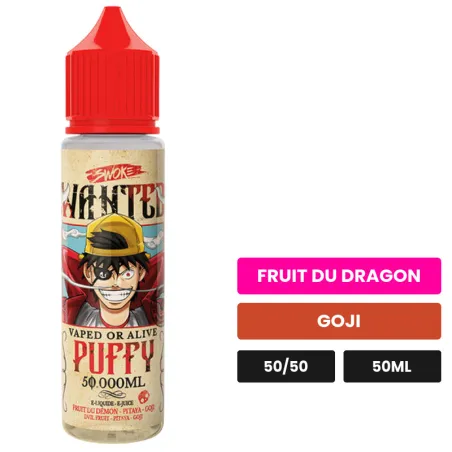 E-liquide Puffy de Swoke, 50 ml, saveurs fruit du dragon et goji.