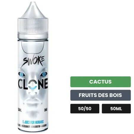 E-liquide Clone de Swoke, 50 ml, saveurs cactus et fruits des bois.
