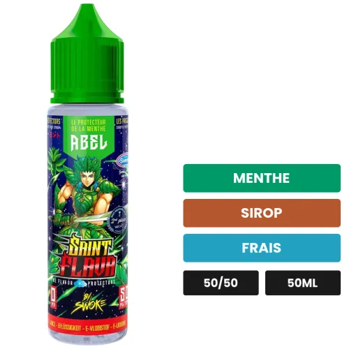 E-liquide Abel de Swoke, 50 ml, saveurs menthe, sirop et frais.
