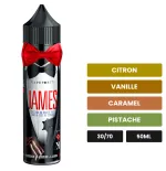 E-liquide James de Swoke, 50 ml, saveurs citron, vanille, caramel et 2 autres.