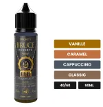 E-liquide Bruce Reserve de Swoke, 50 ml, saveurs vanille, caramel, cappuccino et 1 autre.