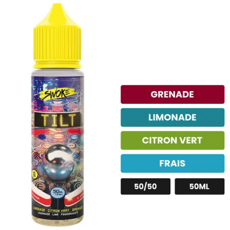 E-liquide Tilt de Swoke, 50 ml, saveurs grenade, limonade, citron vert et 1 autre.