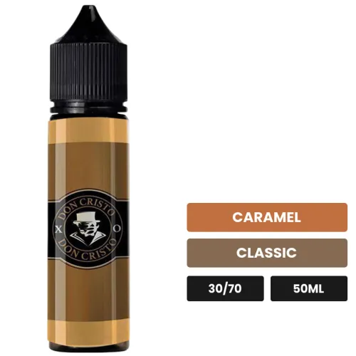 E-liquide Don Cristo Xo de PGVG Labs, 50 ml, saveurs caramel et classic.