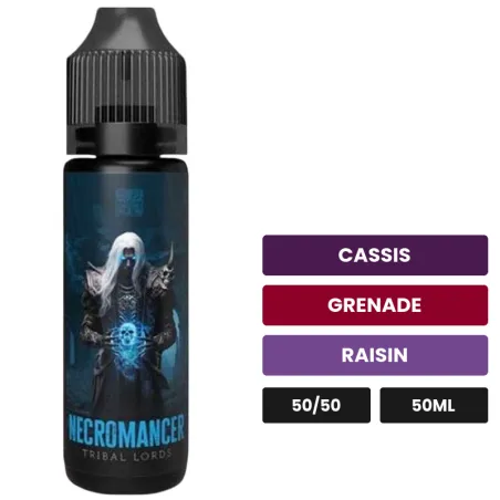 E-liquide Necromancer de Tribal Force, 50 ml, saveurs cassis, grenade et raisin.