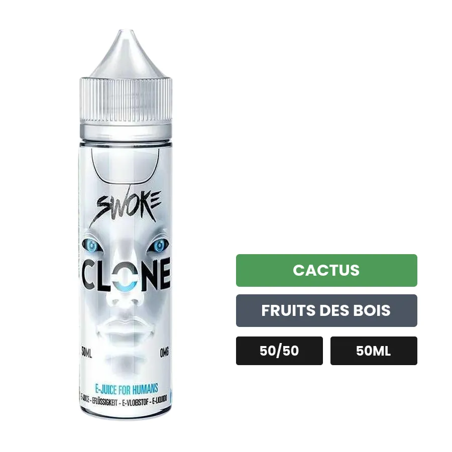 E-liquide Clone Collector, 50 ml, saveurs cactus et fruits des bois.
