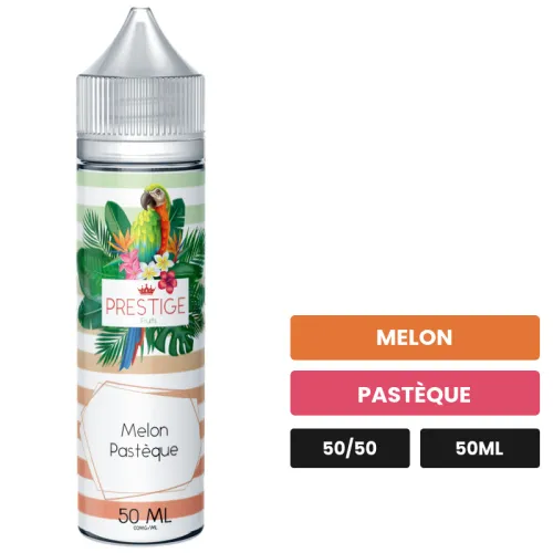 E-liquide Melon Pastèque de Prestige Fruits, 50 ml, saveurs melon et pastèque.