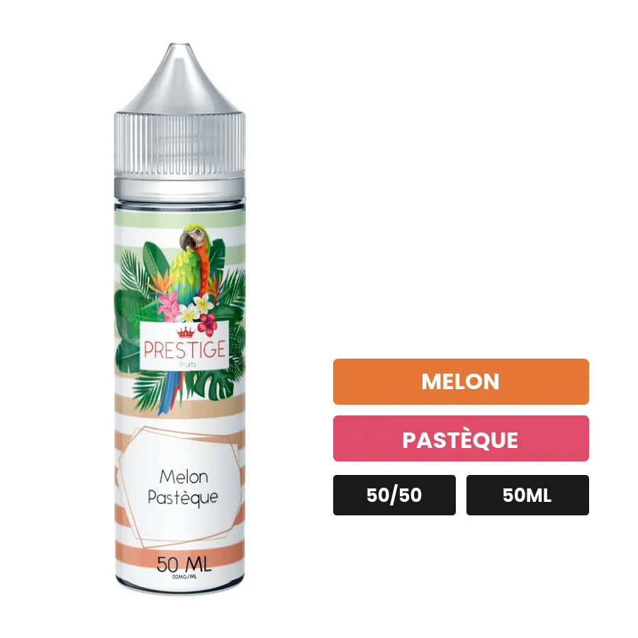 E-liquide Melon Pastèque de Prestige Fruits, 50 ml, saveurs melon et pastèque.
