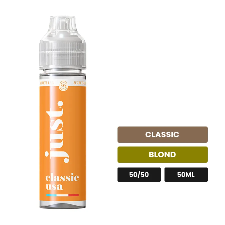 E-liquide Classic Usa de Secret's Lab, 50 ml, saveurs classic et blond.