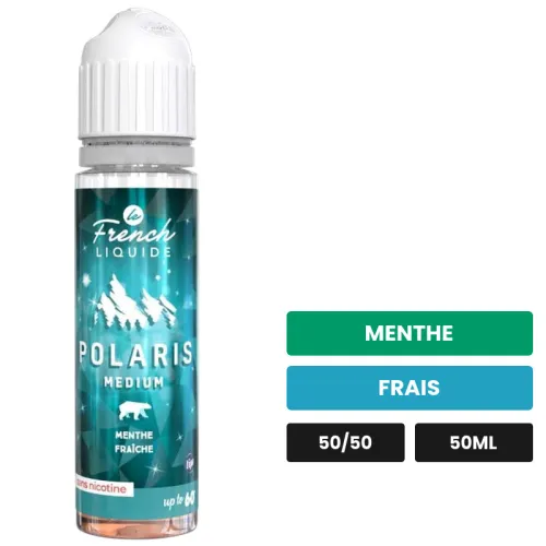 E-liquide Polaris Medium de Le French Liquide, 50 ml, saveurs menthe et frais.
