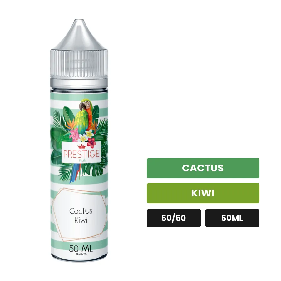 E-liquide Cactus Kiwi de Prestige Fruits, 50 ml, saveurs cactus et kiwi.