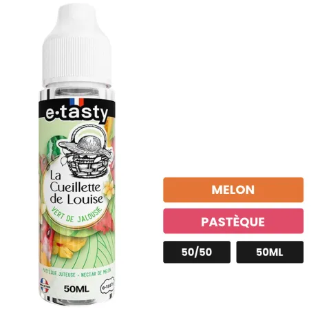 E-liquide Vert De Jalousie d'E.Tasty, 50 ml, saveurs melon et pastèque.