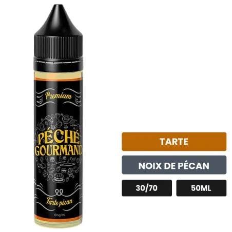 E-liquide Tarte Pécan Péché Gourmand d'O'Jlab, 50 ml, saveurs tarte et noix de pécan.