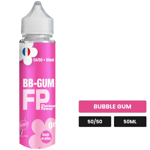 E-liquide Bb-Gum de Flavour Power, 50 ml, saveur bubble gum.