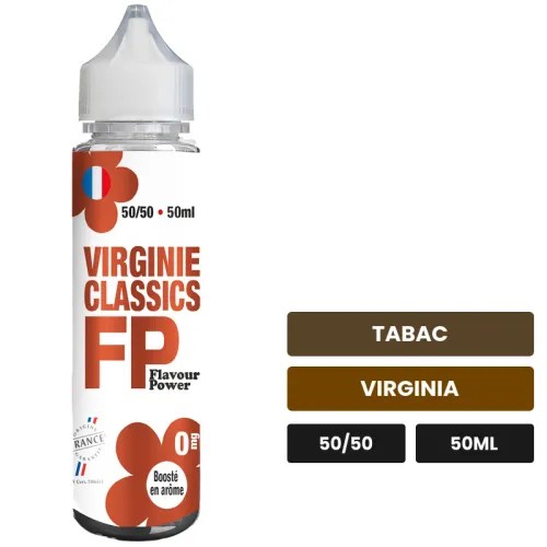 E-liquide Virginie Classics de Flavour Power, 50 ml, saveurs tabac et virginia.