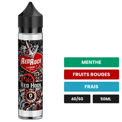 E-liquide Red Hook de Savourea, 50 ml, saveurs menthe, fruits rouges et frais.