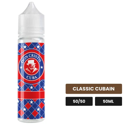E-liquide Don Cristo Cuba de PGVG Labs, 50 ml, saveur classic cubain.