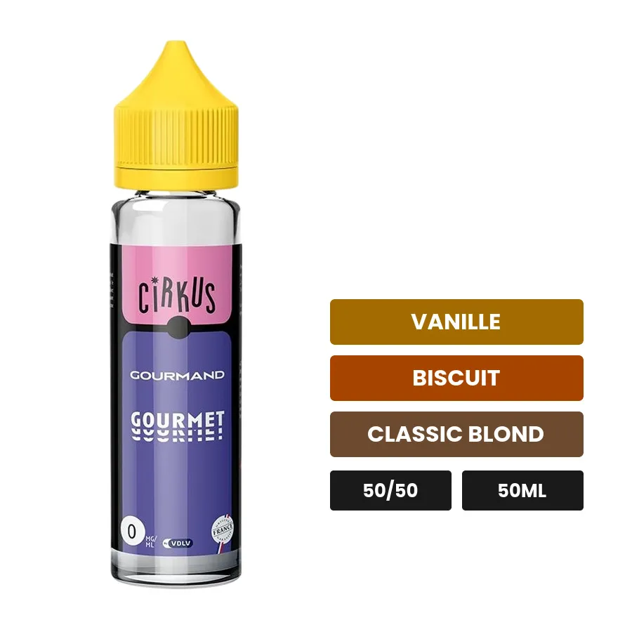 E-liquide Gourmet Classic Wanted de Wanted Juice, 50 ml, saveurs vanille, biscuit et classic blond.