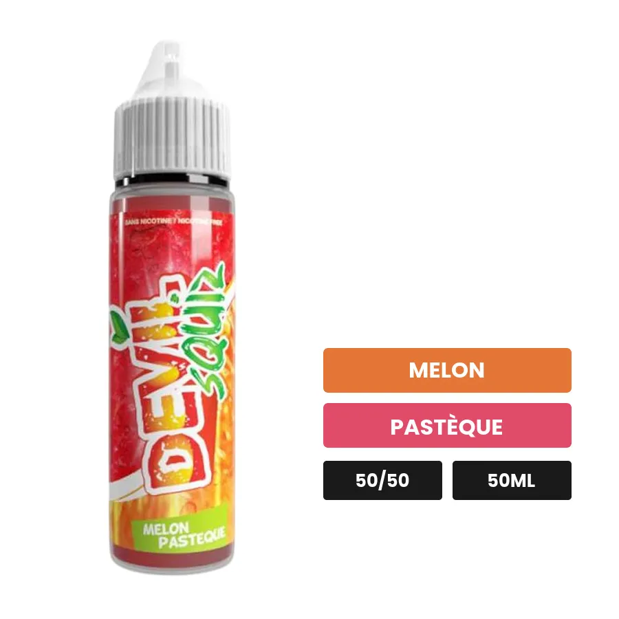 E-liquide Melon Pastèque de Devil Original, 50 ml, saveurs melon et pastèque.