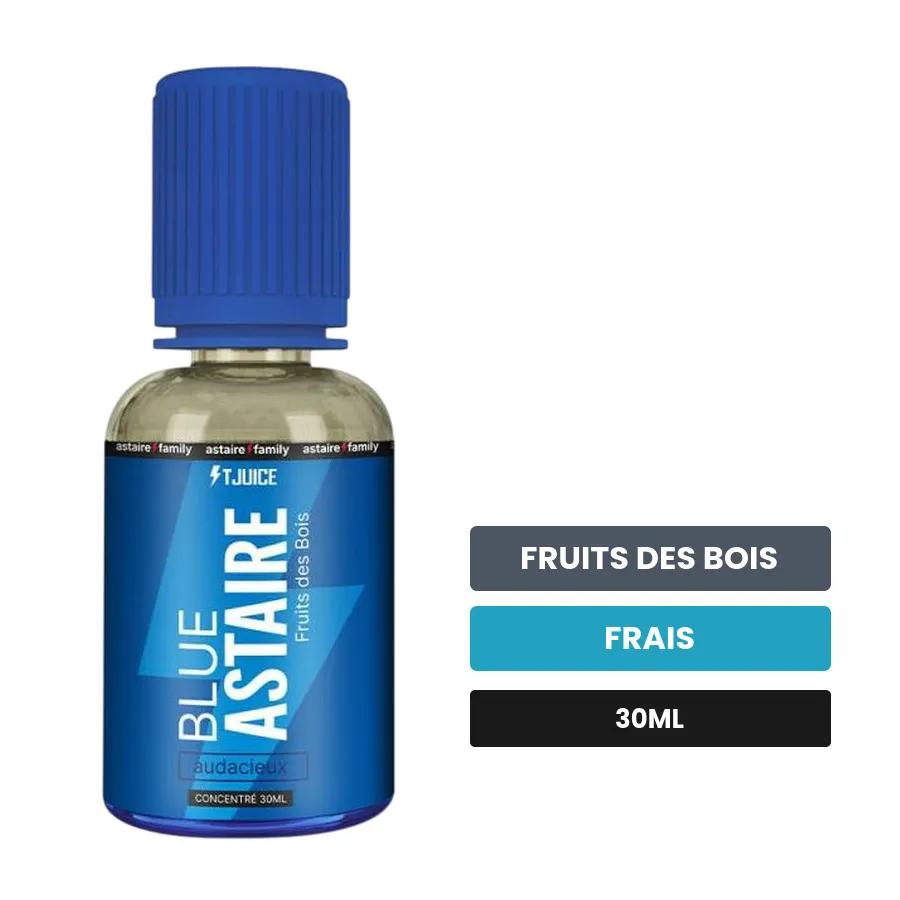 Arome concentre Blue Astaire de T-Juice, 30 ml, saveurs fruits des bois et frais.