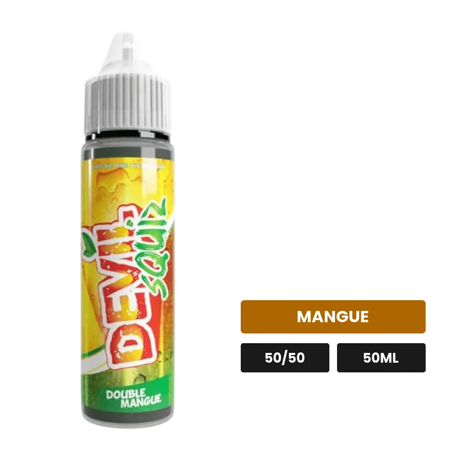 E-liquide Double Mangue de Devil Original, 50 ml, saveur mangue.
