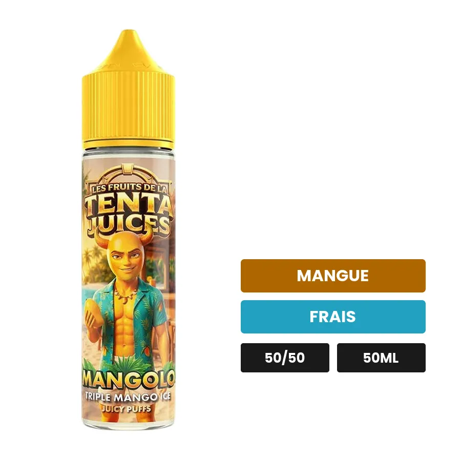 E-liquide Mangolo, 50 ml, saveurs mangue et frais.