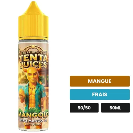 E-liquide Mangolo, 50 ml, saveurs mangue et frais.