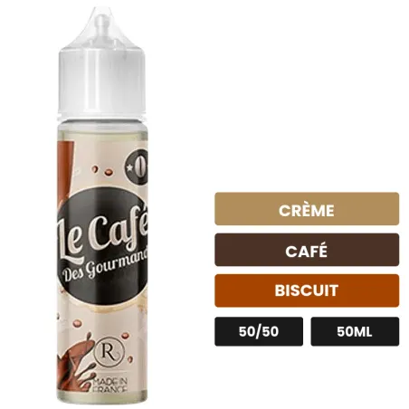 E-liquide Le Café Des Gourmands de Revolute, 50 ml, saveurs crème, café et biscuit.