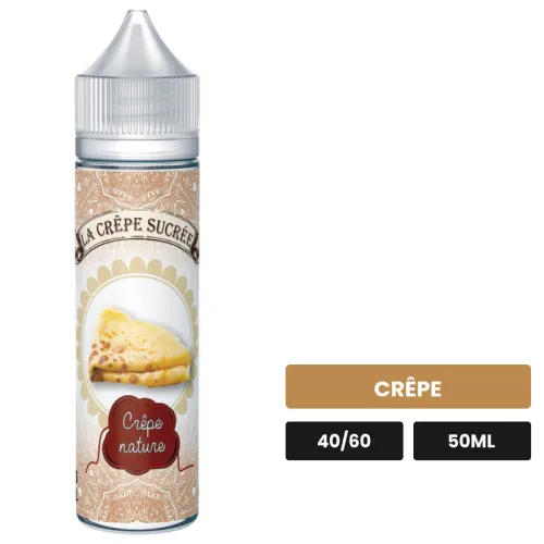 E-liquide Crêpe Nature de La Crêpe Sucrée, 50 ml, saveur crêpe.