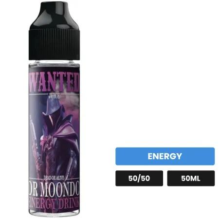 E-liquide Dr Moondo de Wanted Juice, 50 ml, saveur energy.