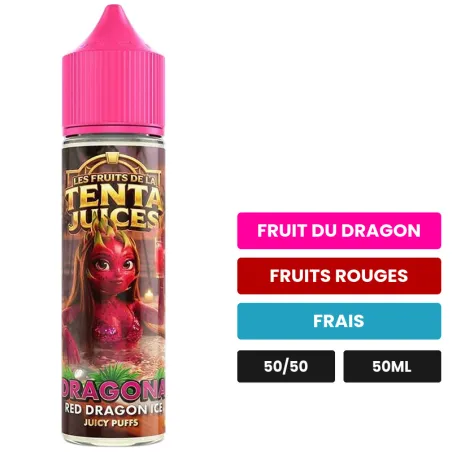 E-liquide Dragona, 50 ml, saveurs fruit du dragon, fruits rouges et frais.