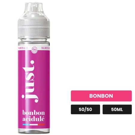 E-liquide Bonbon Acidulé de Secret's Lab, 50 ml, saveur bonbon.