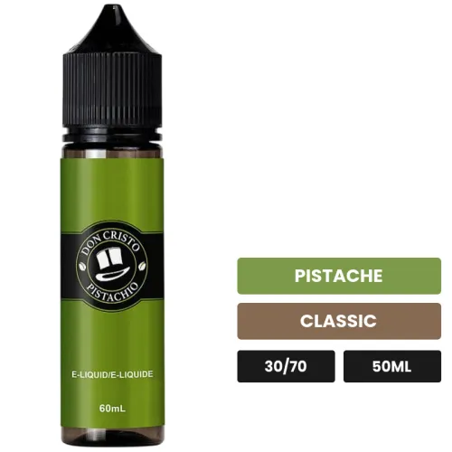 E-liquide Don Cristo Pistachio de PGVG Labs, 50 ml, saveurs pistache et classic.
