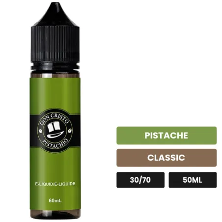 E-liquide Don Cristo Pistachio de PGVG Labs, 50 ml, saveurs pistache et classic.