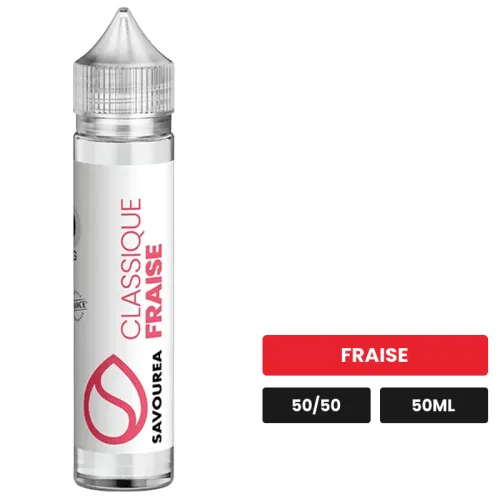 E-liquide Classic - Fraise de Savourea, 50 ml, saveur fraise.