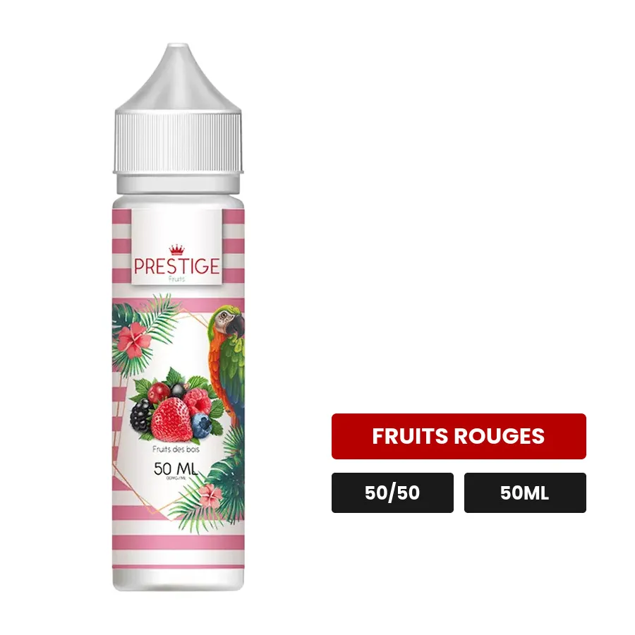 E-liquide Fruits Des Bois de Prestige Fruits, 50 ml, saveur fruits rouges.