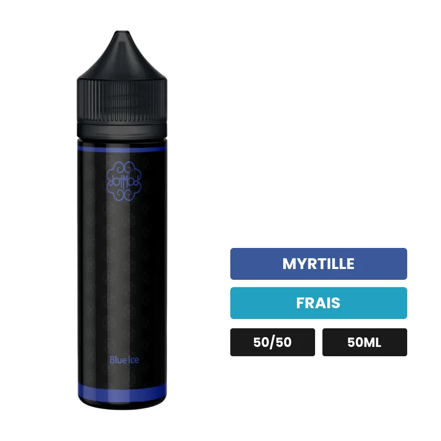 E-liquide Blue Ice de Dotmod, 50 ml, saveurs myrtille et frais.