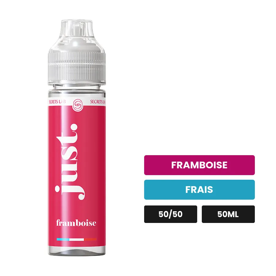 E-liquide Framboise de Secret's Lab, 50 ml, saveurs framboise et frais.