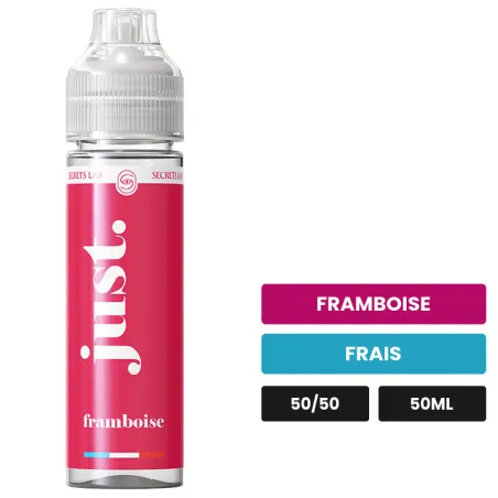 E-liquide Framboise de Secret's Lab, 50 ml, saveurs framboise et frais.