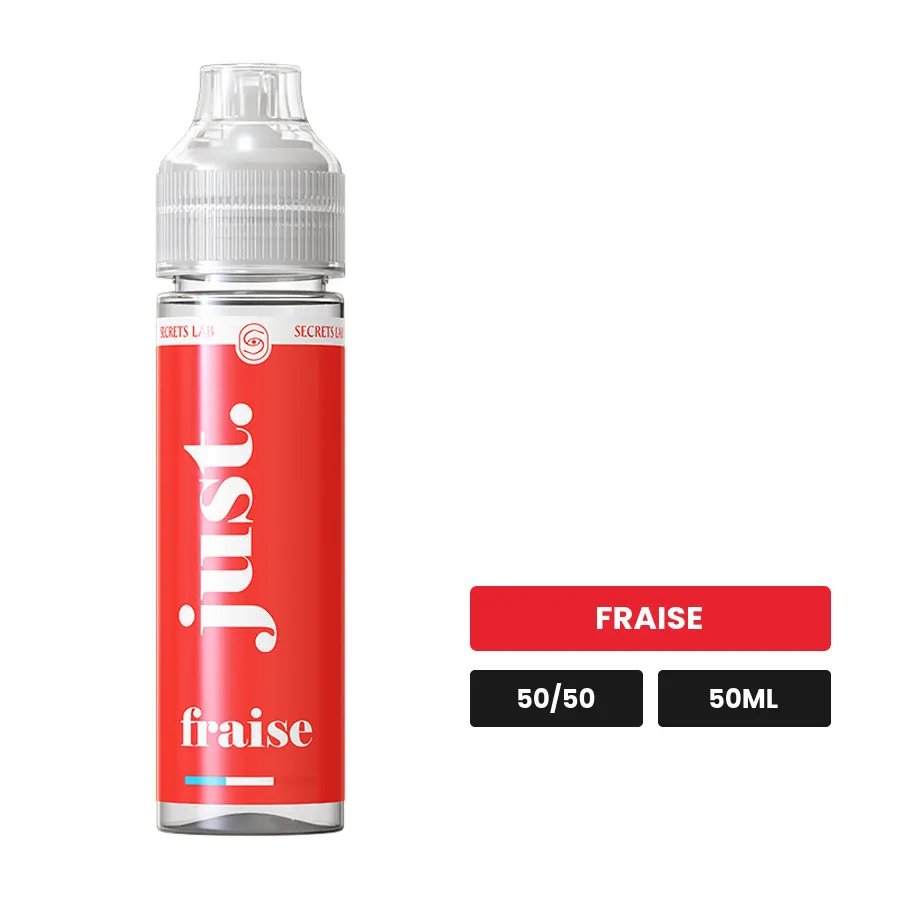E-liquide Fraise de Secret's Lab, 50 ml, saveur fraise.