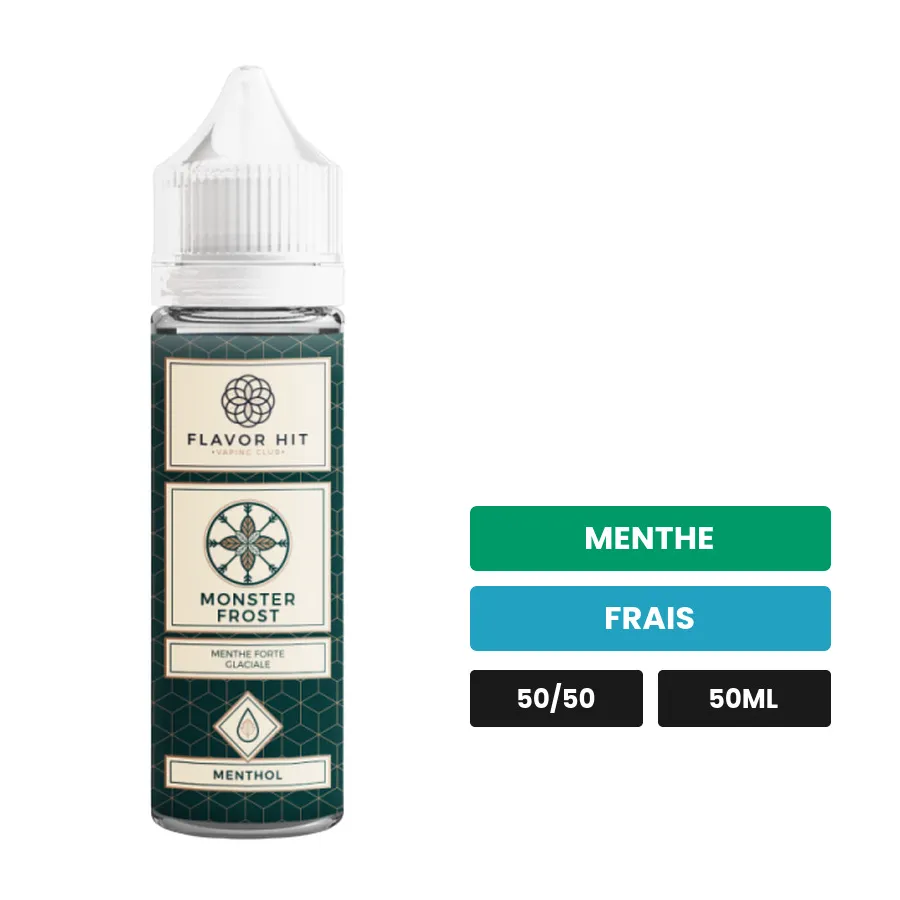 E-liquide Monster Frost de Flavor Hit, 50 ml, saveurs menthe et frais.